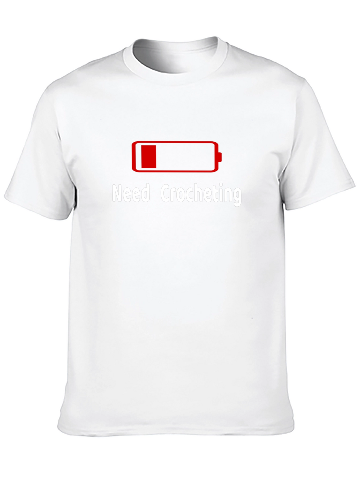 Need Crocheting Low Battery Graphic T-Shirt