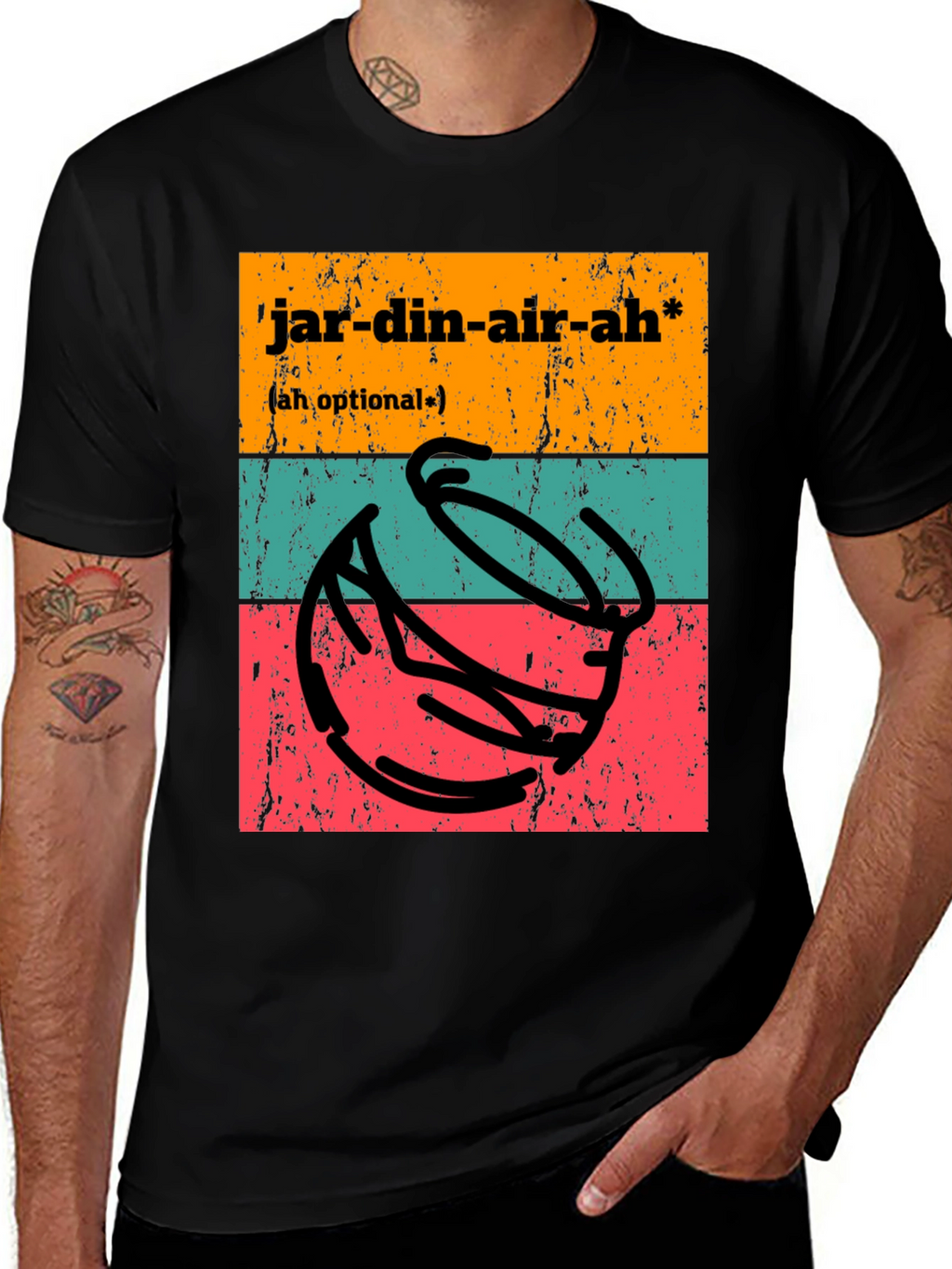 Jardin-air-ah T-Shirt - Funny Potting Joke
