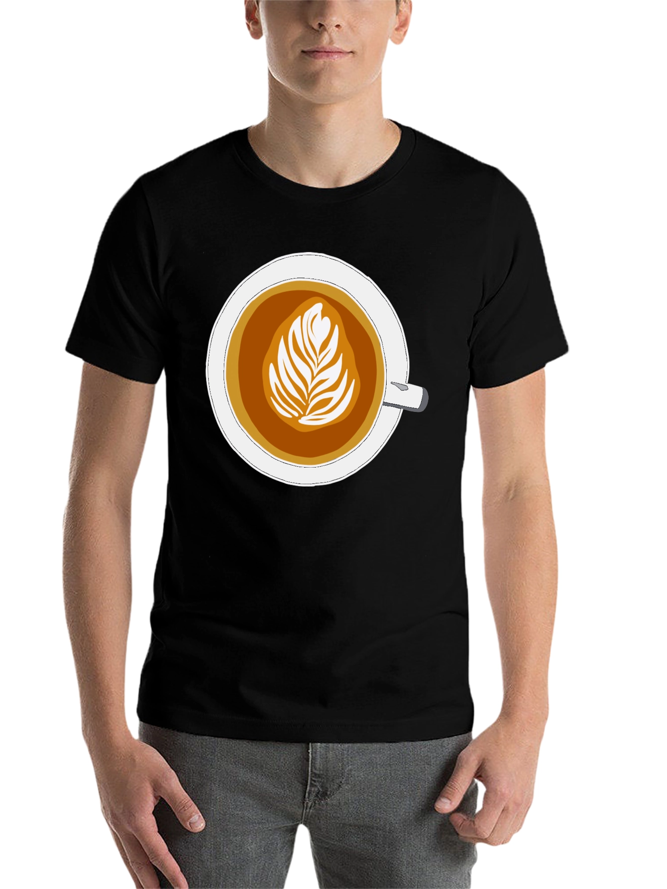 Latte Art Graphic Tee - Coffee Lovers Style