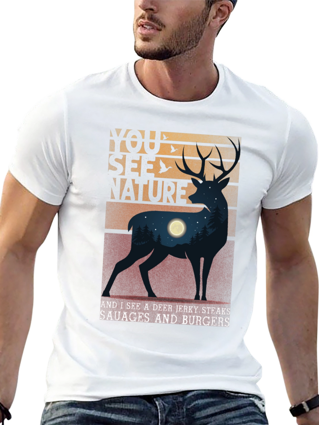 You See Nature Deer Graphic Tee