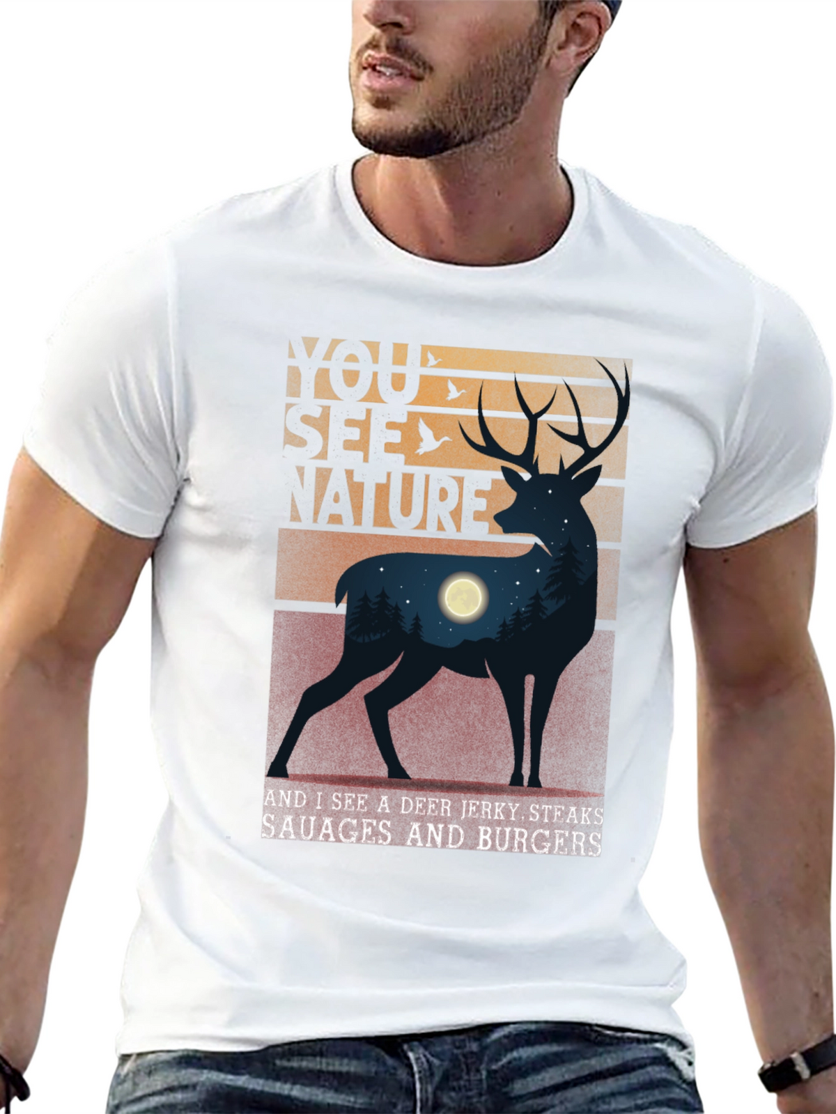 You See Nature Deer Graphic Tee