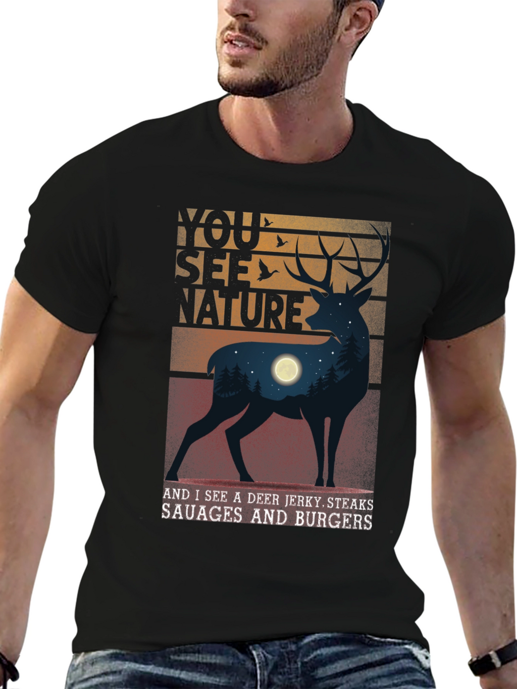 You See Nature Deer Graphic Tee