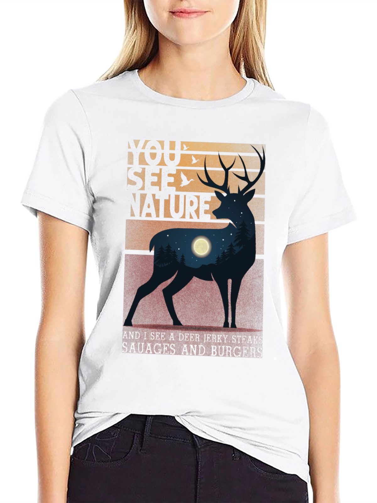 You See Nature Deer Graphic Tee