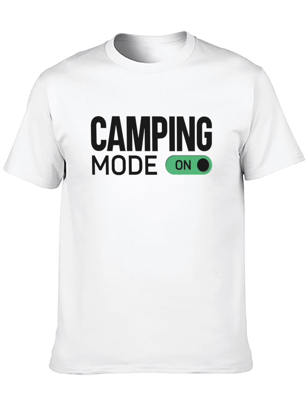 Camping Mode On Black T-Shirt
