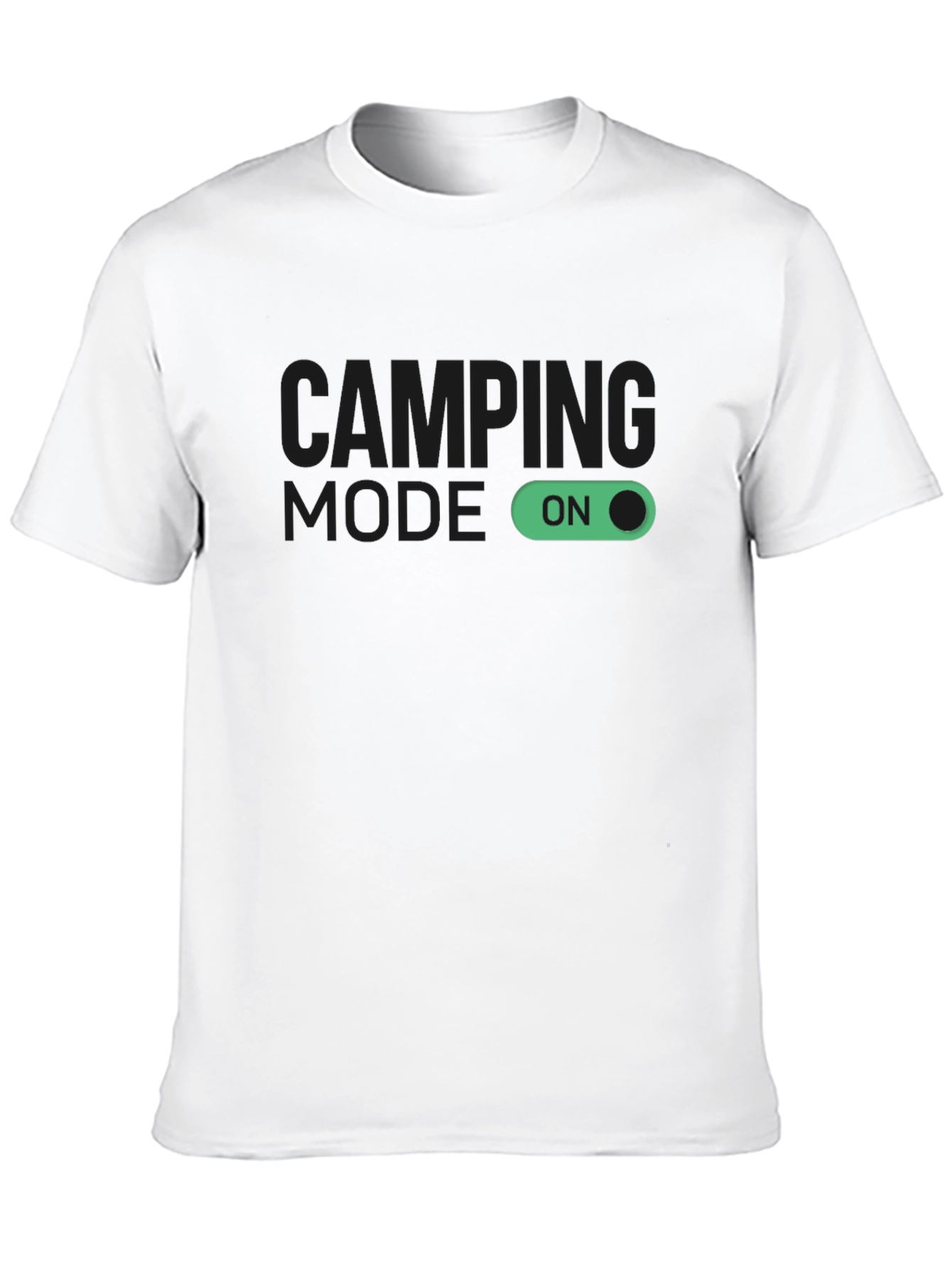 Camping Mode On Black T-Shirt