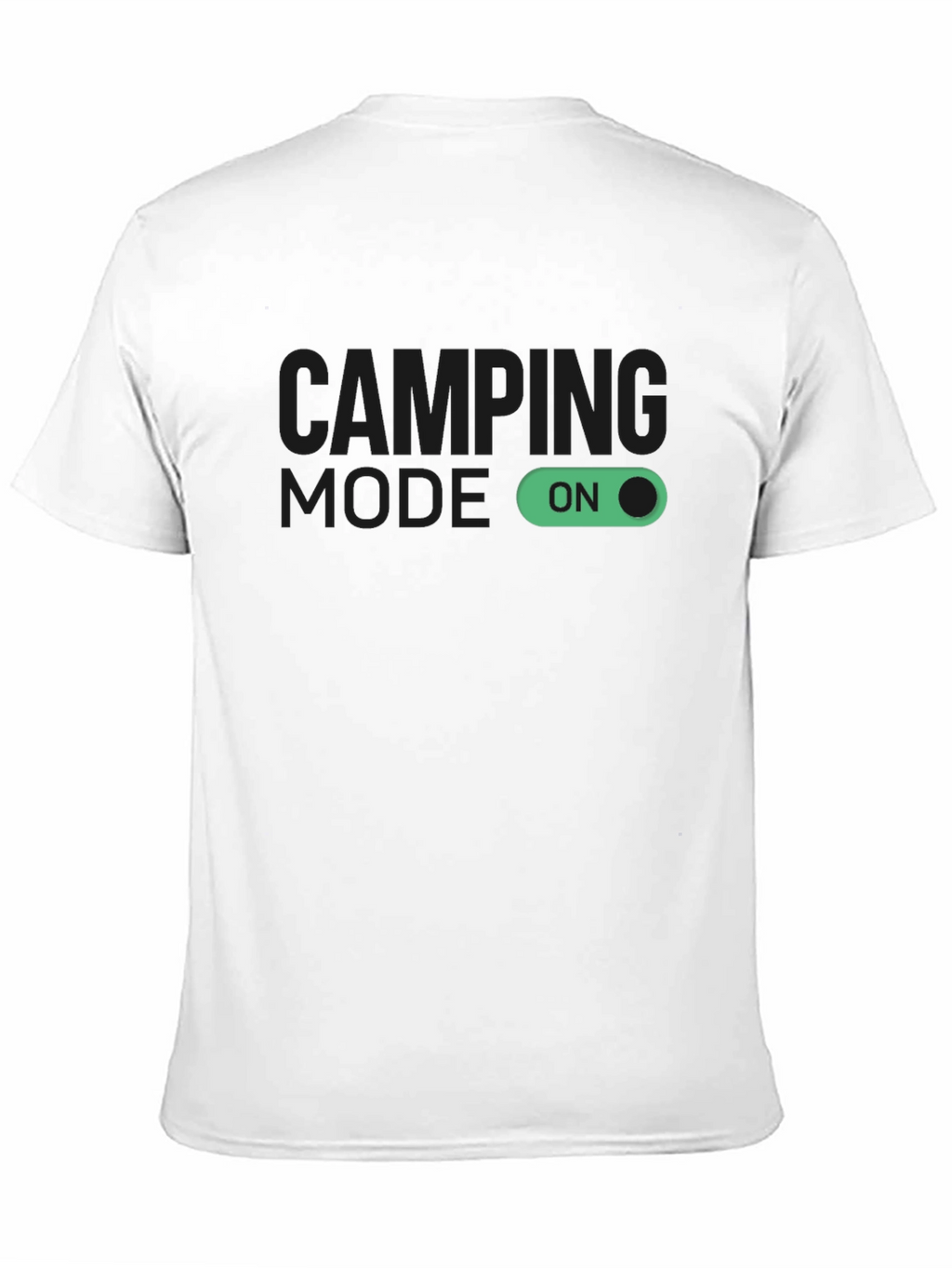 Camping Mode On Black T-Shirt