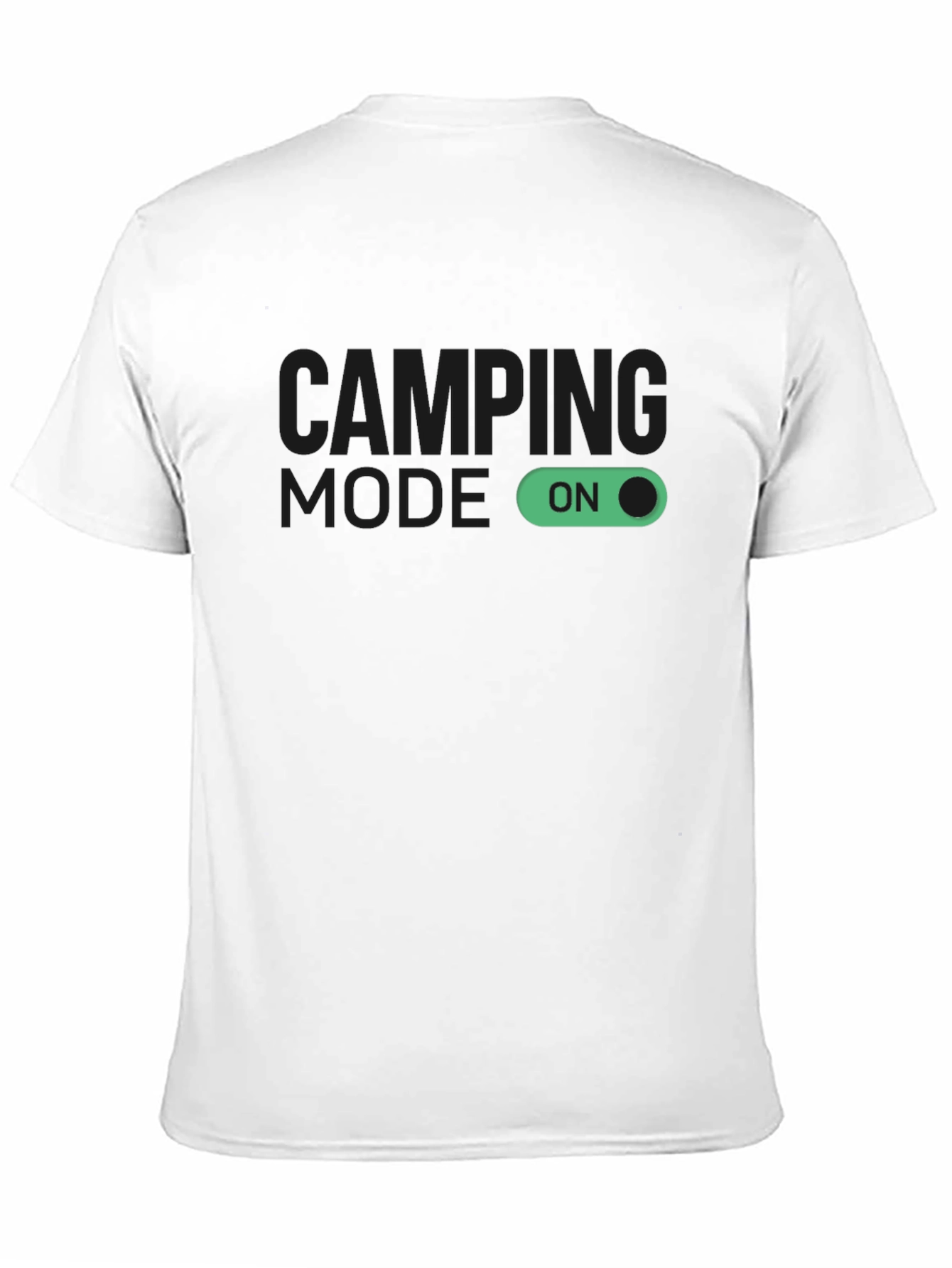 Camping Mode On Black T-Shirt