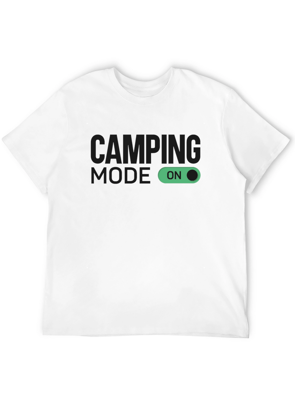 Camping Mode On Black T-Shirt