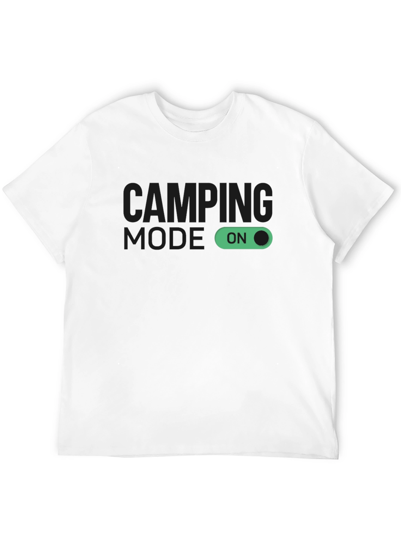 Camping Mode On Black T-Shirt