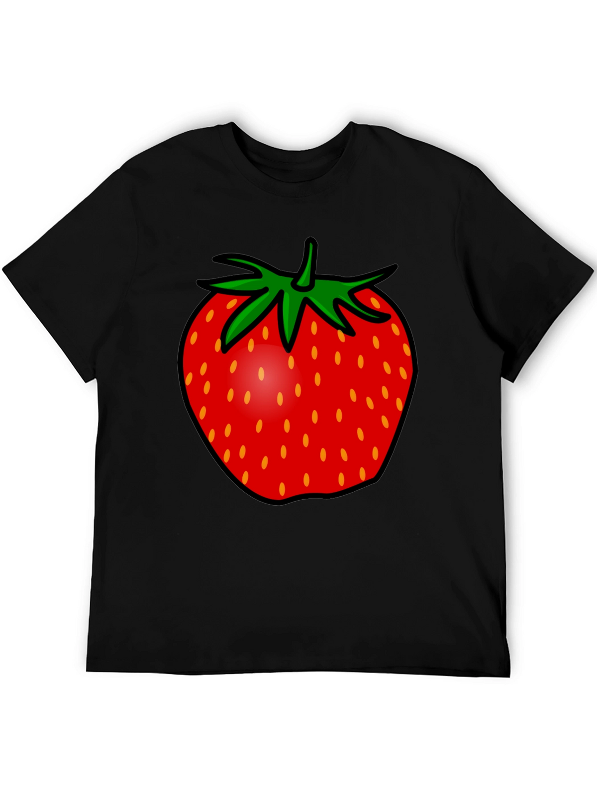 Strawberry Graphic Tee - Black Unisex T-Shirt