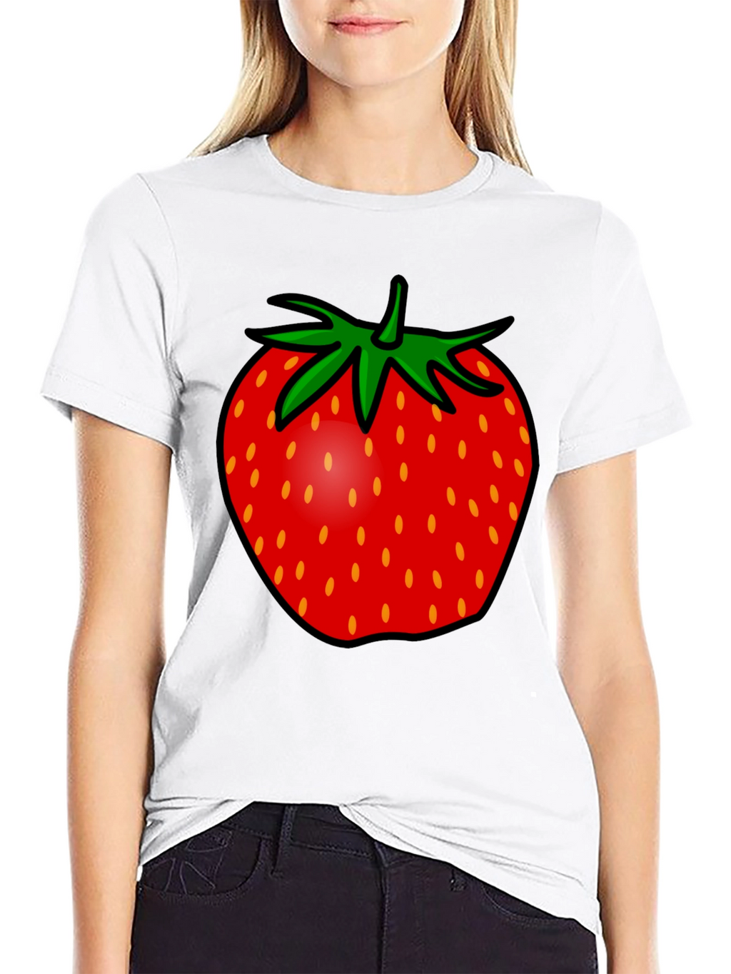 Strawberry Graphic Tee - Black Unisex T-Shirt