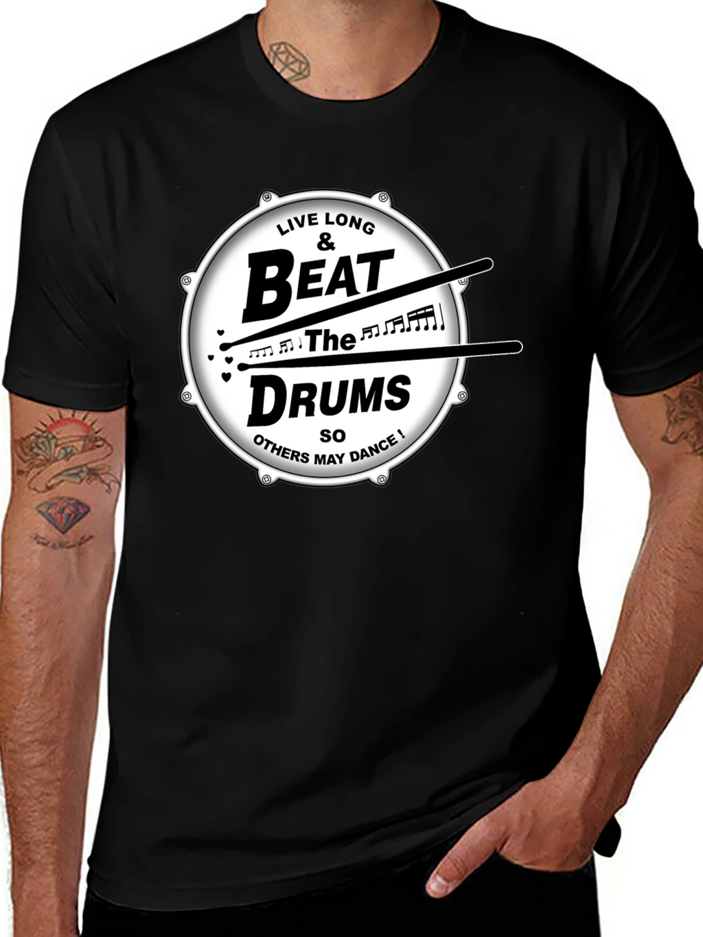 Live Long & Beat the Drums Graphic T-Shirt