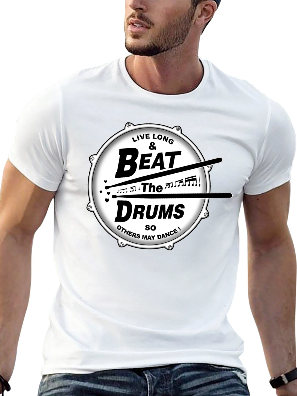 Live Long & Beat the Drums Graphic T-Shirt