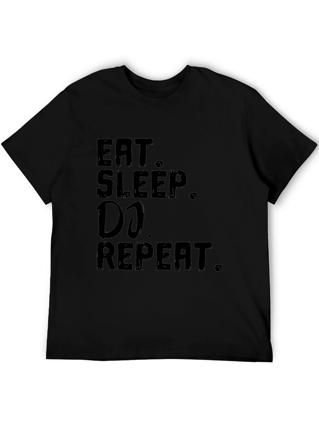 Eat Sleep DJ Repeat Black Graphic Tee