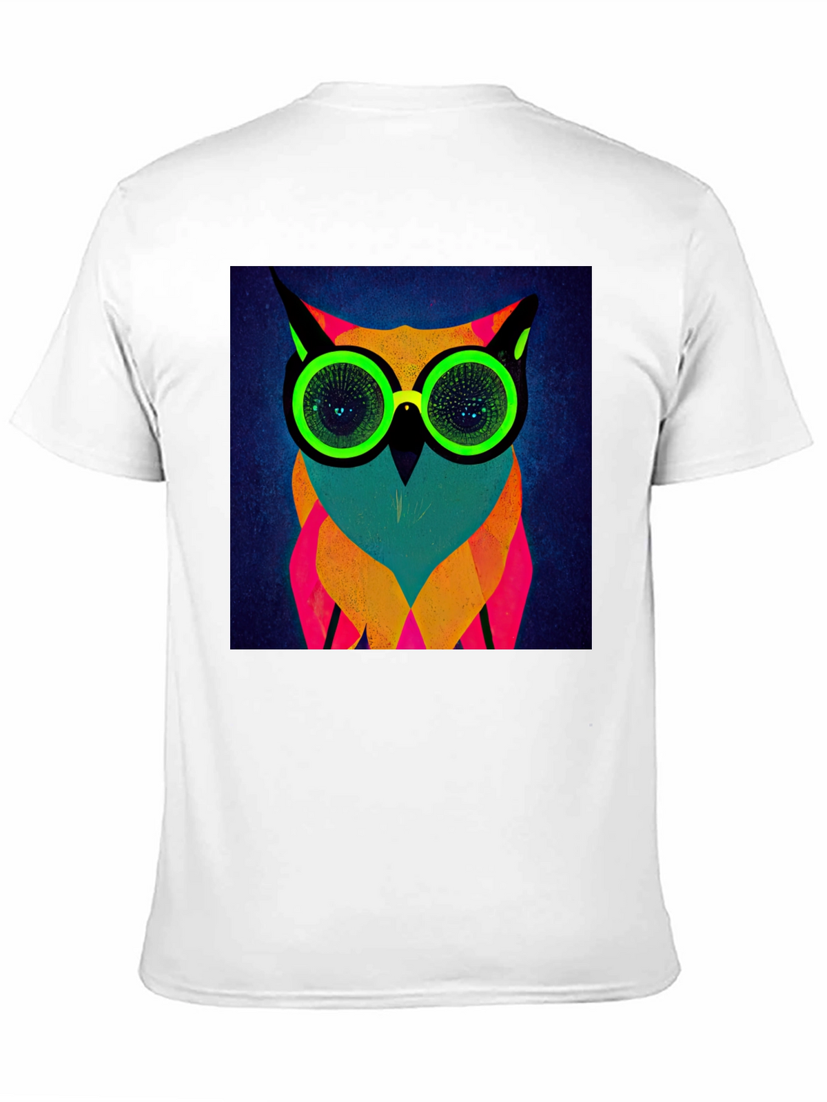 Neon Owl Graphic Tee - Modern Art T-Shirt