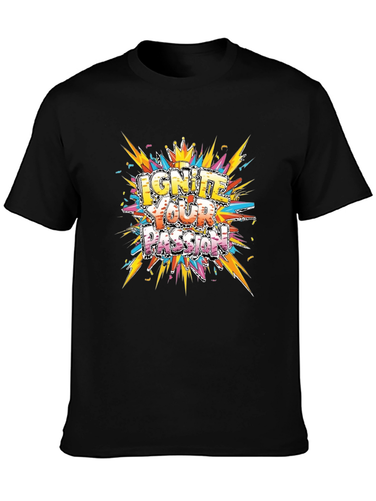 Ignite Your Passion Graphic Tee - Mens Black T-Shirt