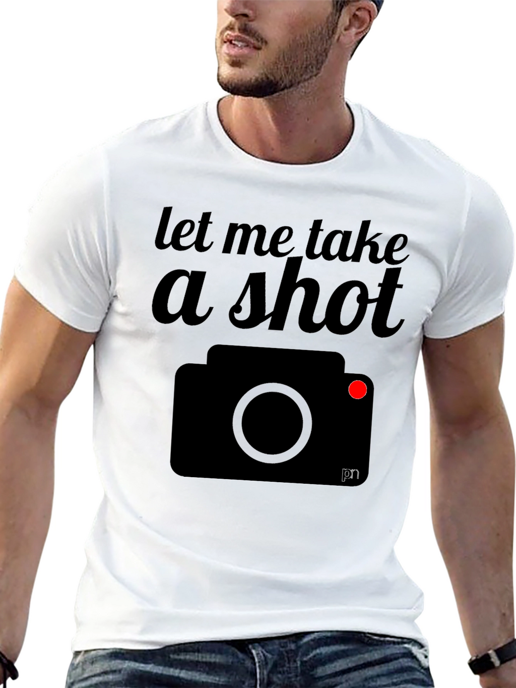 Let Me Take a Shot Camera Graphic T-Shirt