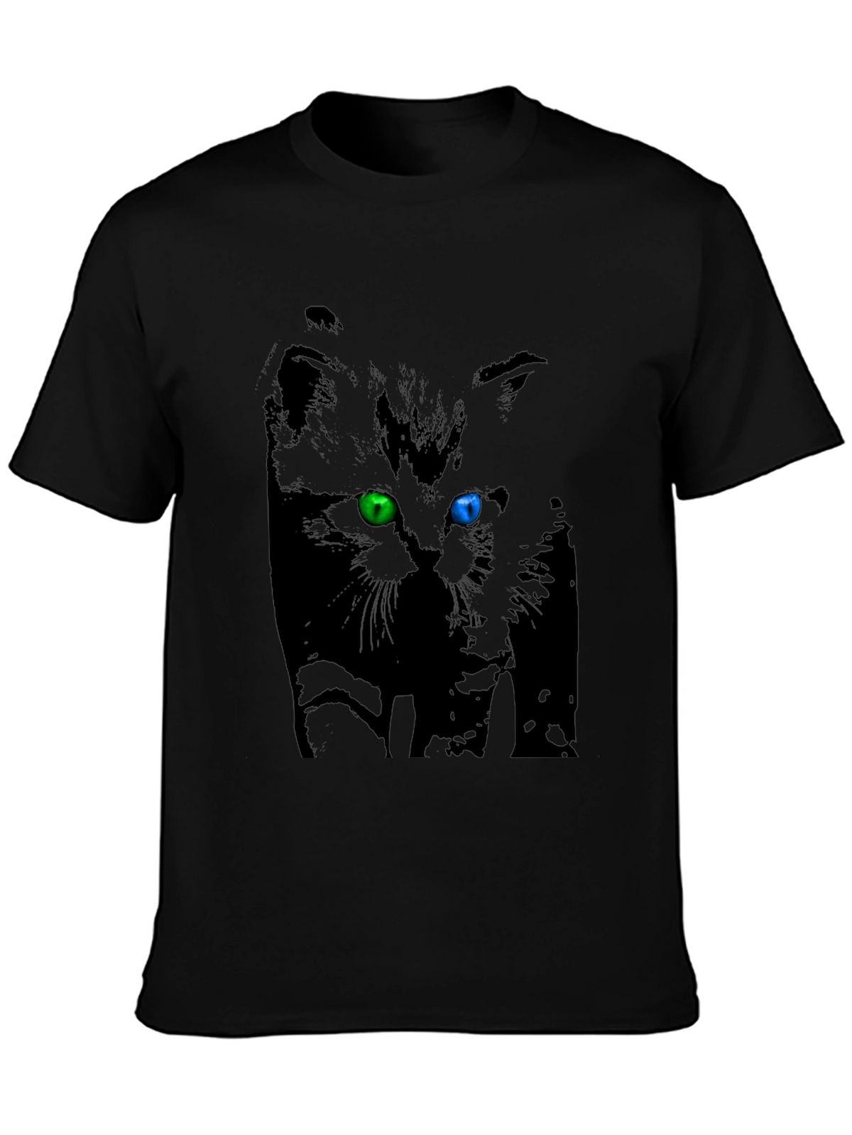 Heterochromia Kitten Black T-Shirt