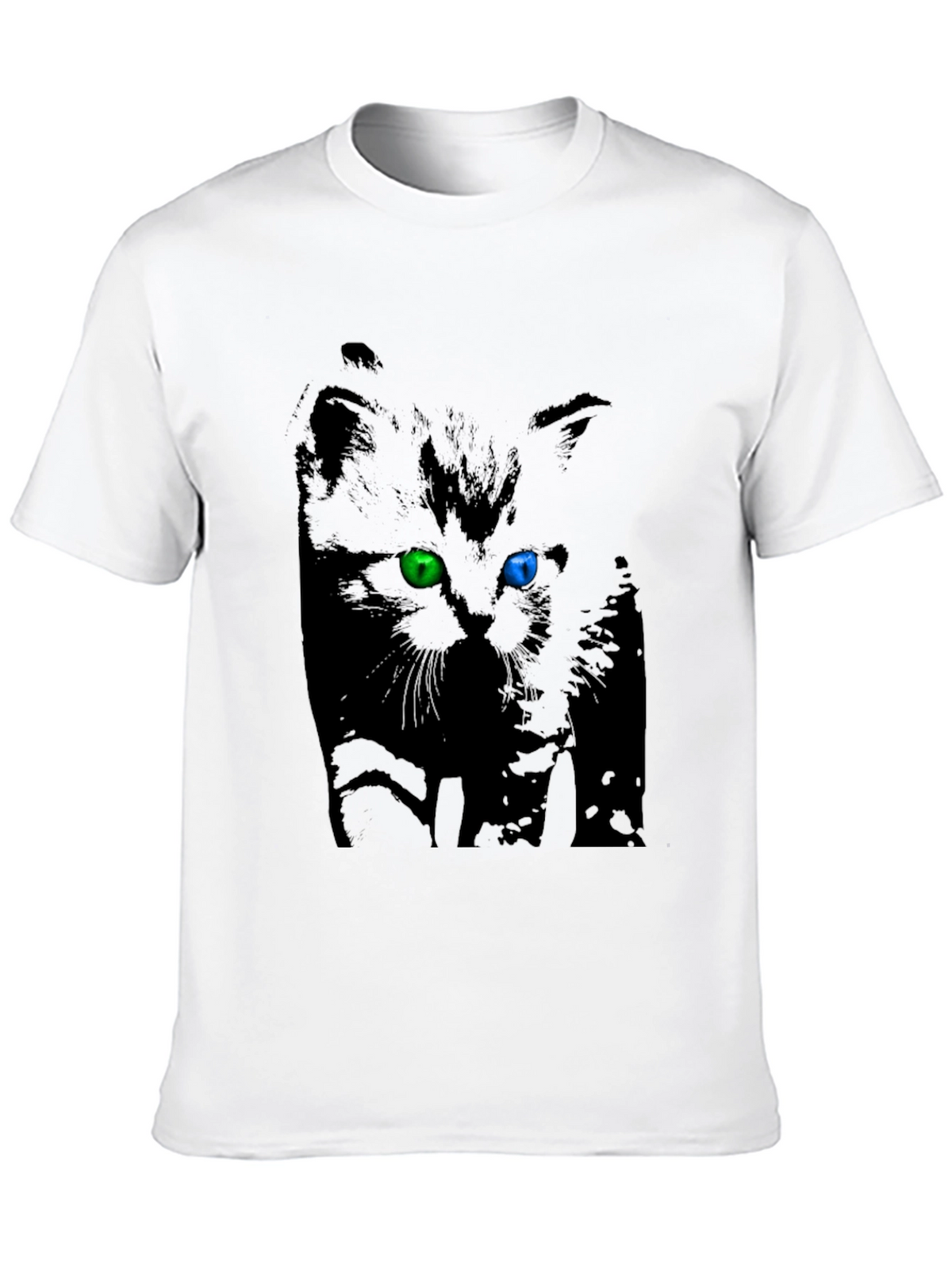 Heterochromia Kitten Black T-Shirt