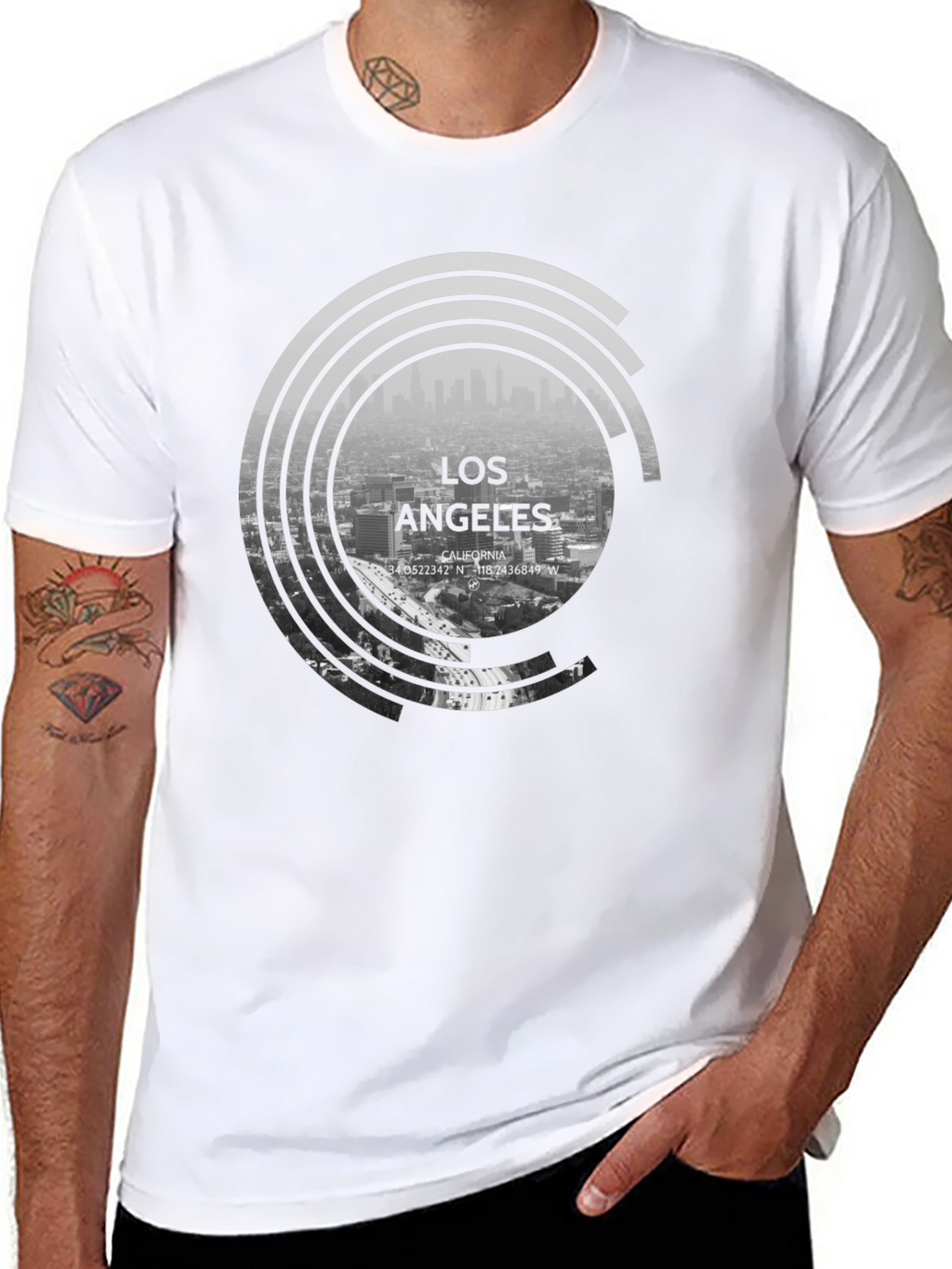 Los Angeles Graphic Tee - Cityscape Design