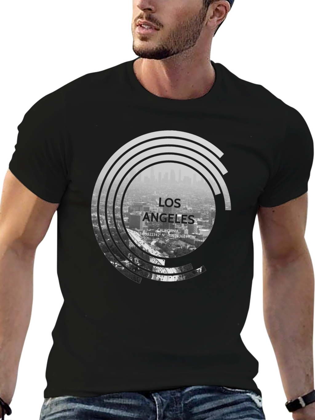 Los Angeles Graphic Tee - Cityscape Design
