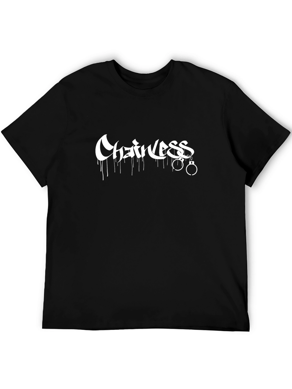 Chainless Graphic Print Black T-Shirt