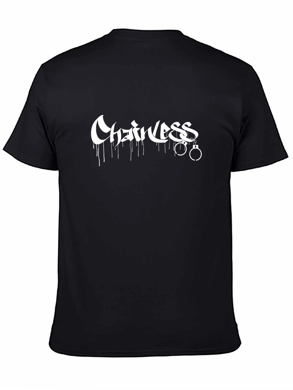 Chainless Graphic Print Black T-Shirt