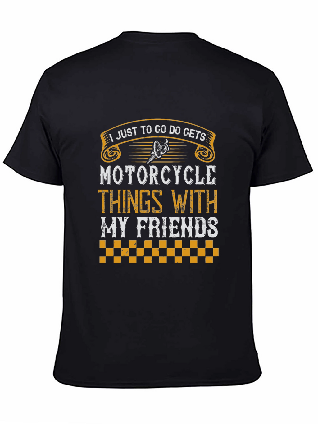 Motorcycle Friends Graphic T-Shirt - Black