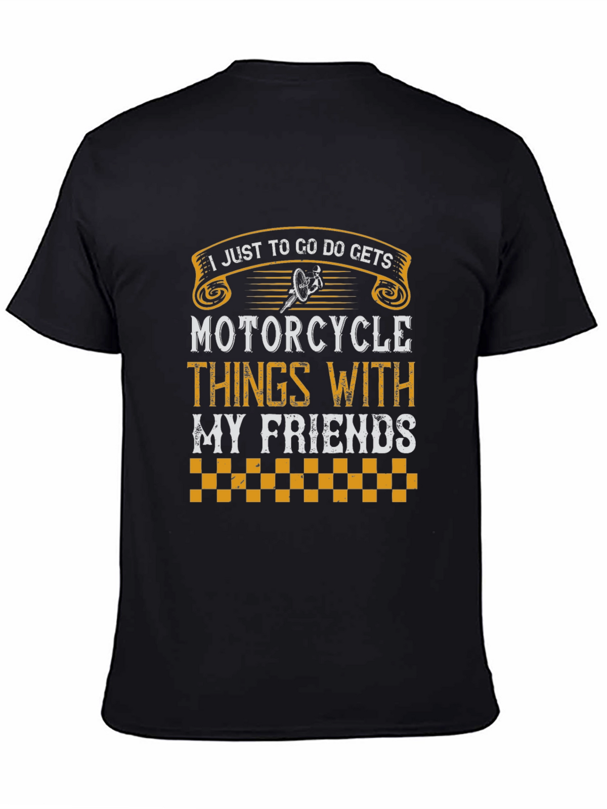 Motorcycle Friends Graphic T-Shirt - Black
