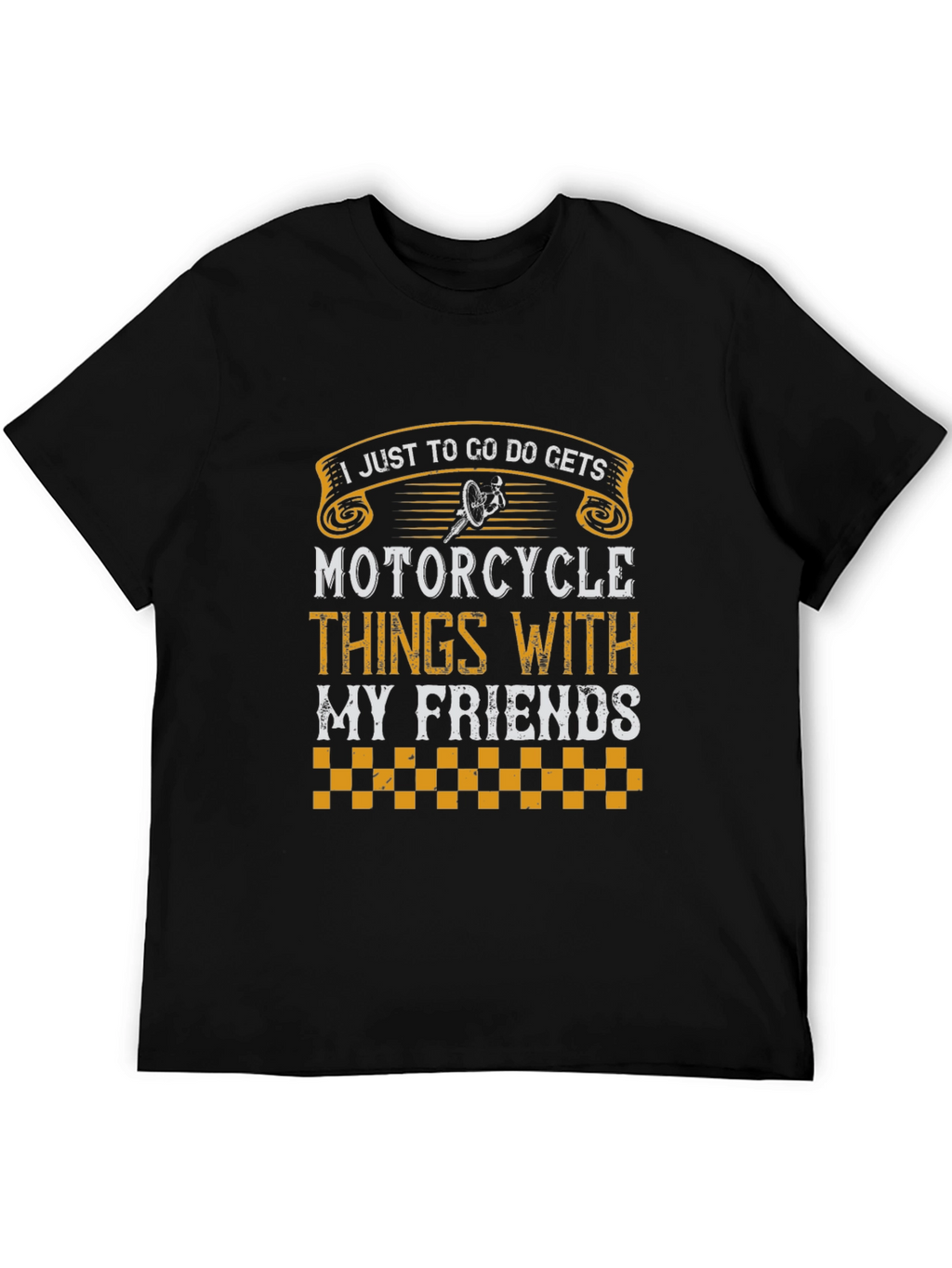 Motorcycle Friends Graphic T-Shirt - Black