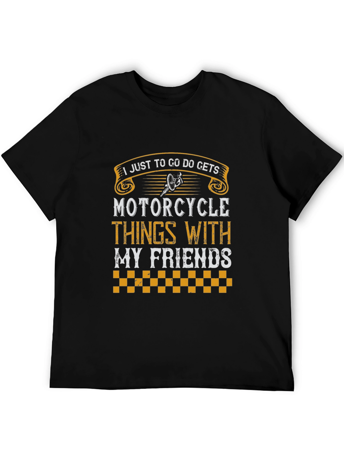 Motorcycle Friends Graphic T-Shirt - Black