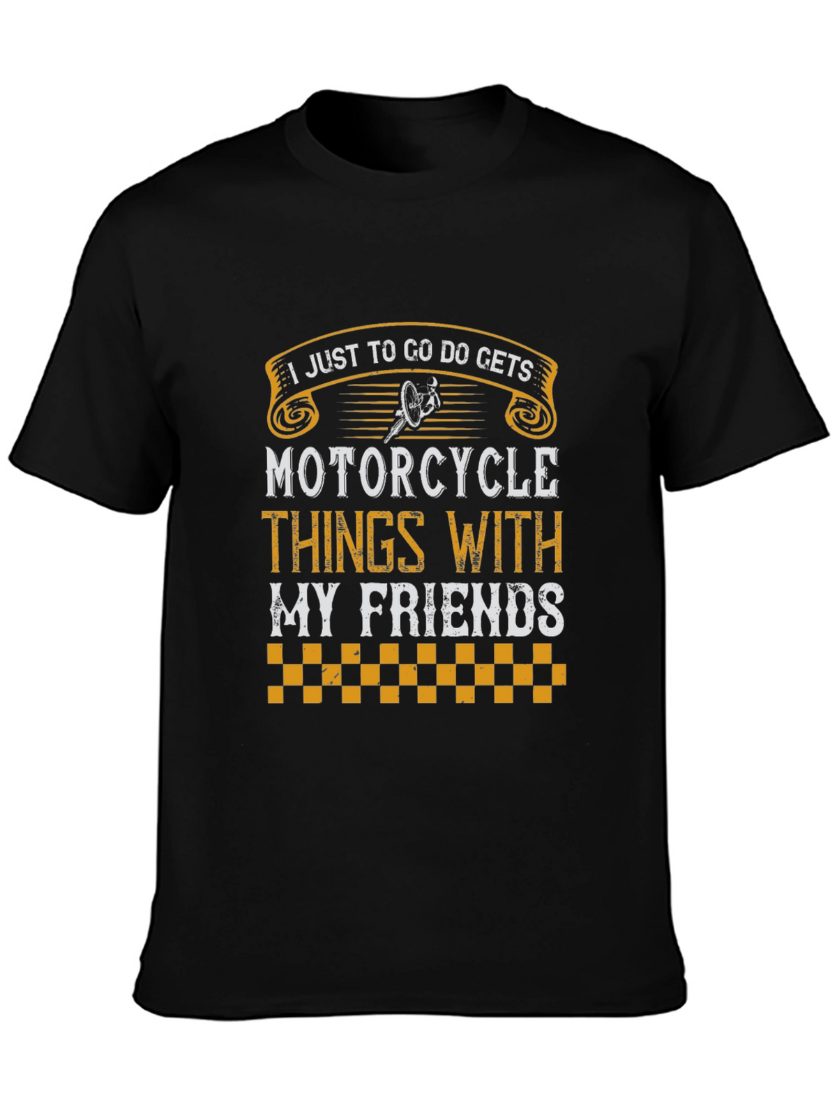 Motorcycle Friends Graphic T-Shirt - Black