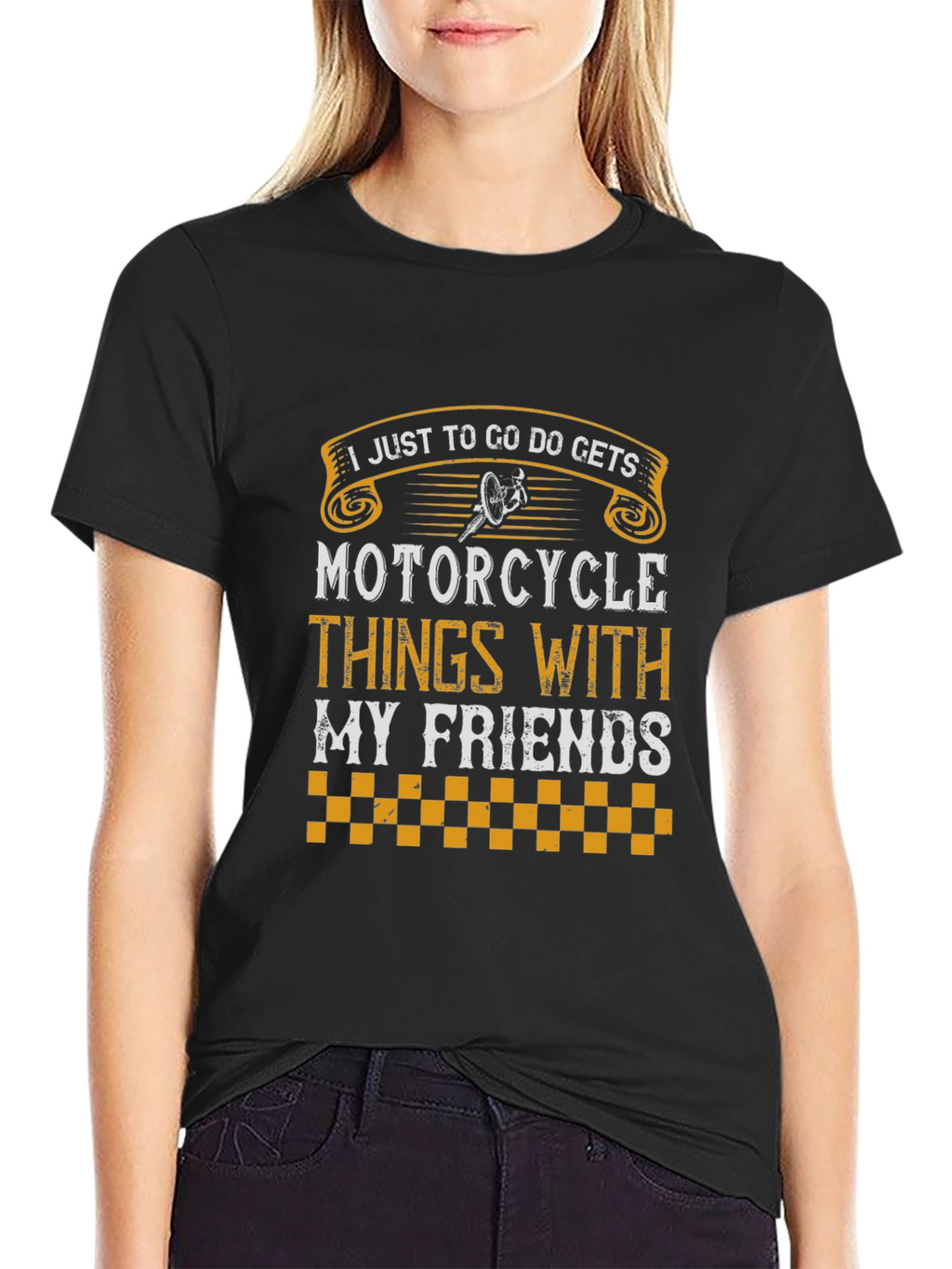 Motorcycle Friends Graphic T-Shirt - Black