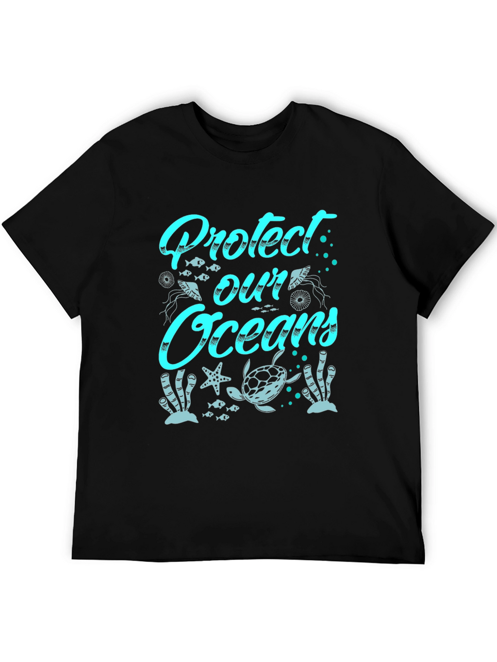 Protect Our Oceans Graphic Tee - Black