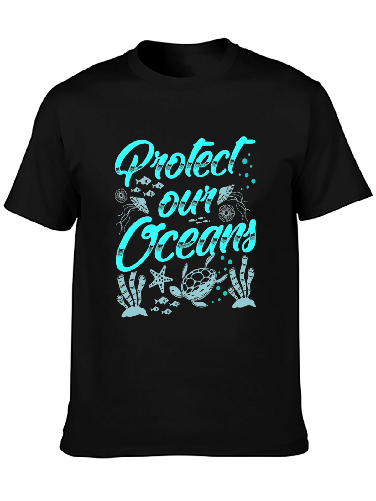 Protect Our Oceans Graphic Tee - Black