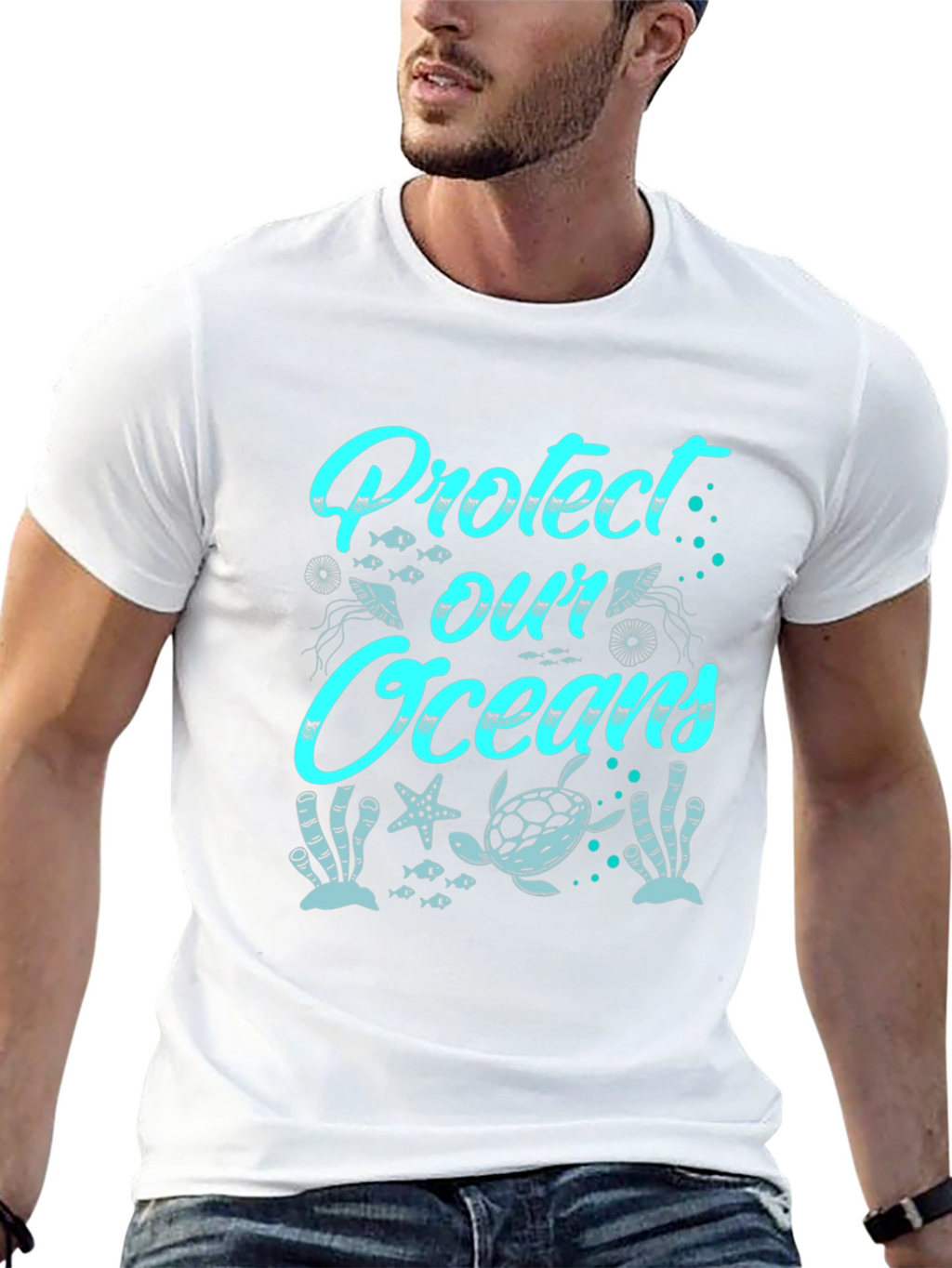 Protect Our Oceans Graphic Tee - Black