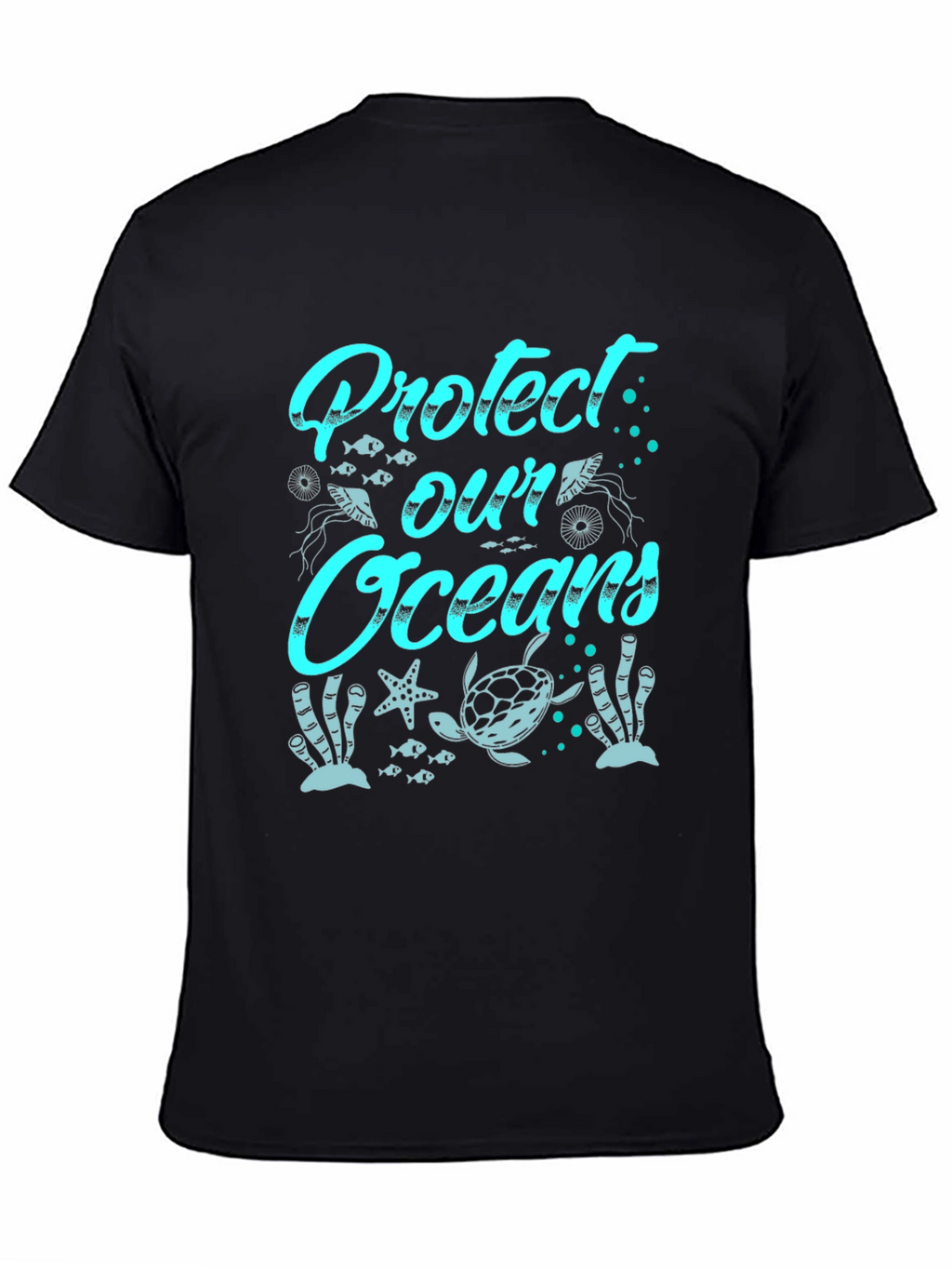 Protect Our Oceans Graphic Tee - Black