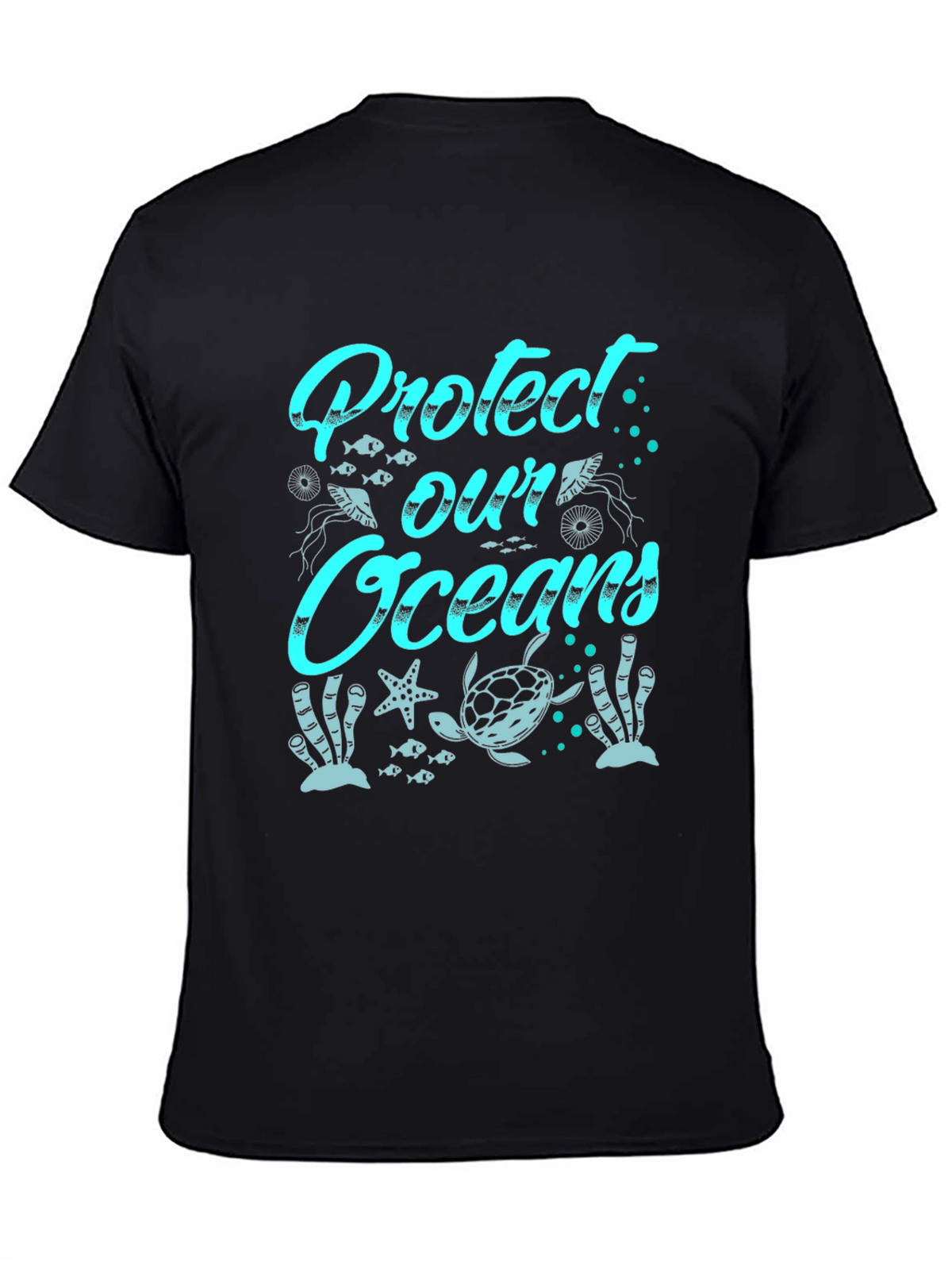 Protect Our Oceans Graphic Tee - Black