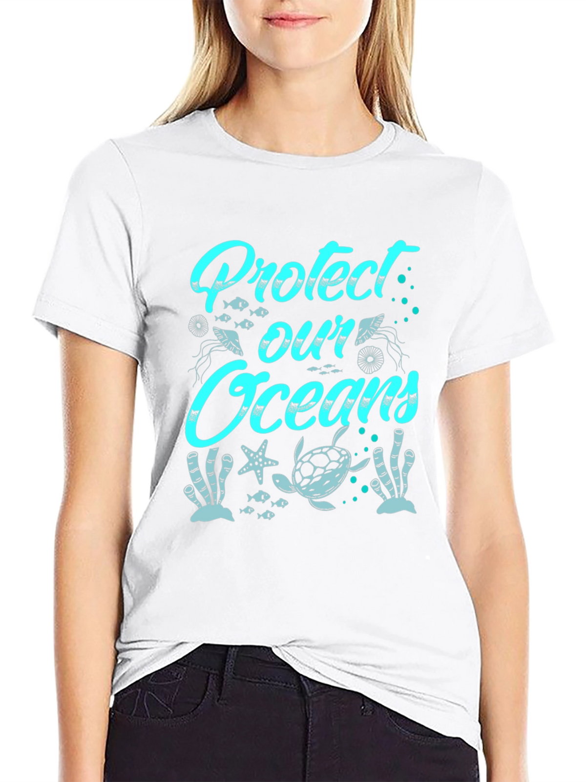 Protect Our Oceans Graphic Tee - Black