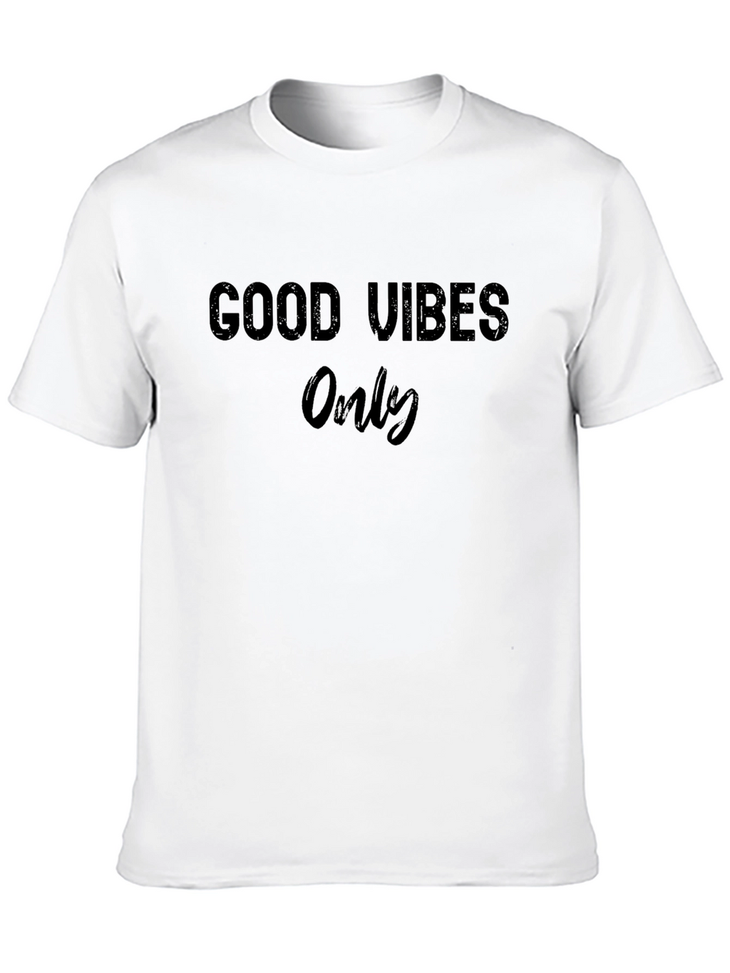 Good Vibes Only Black Graphic T-Shirt