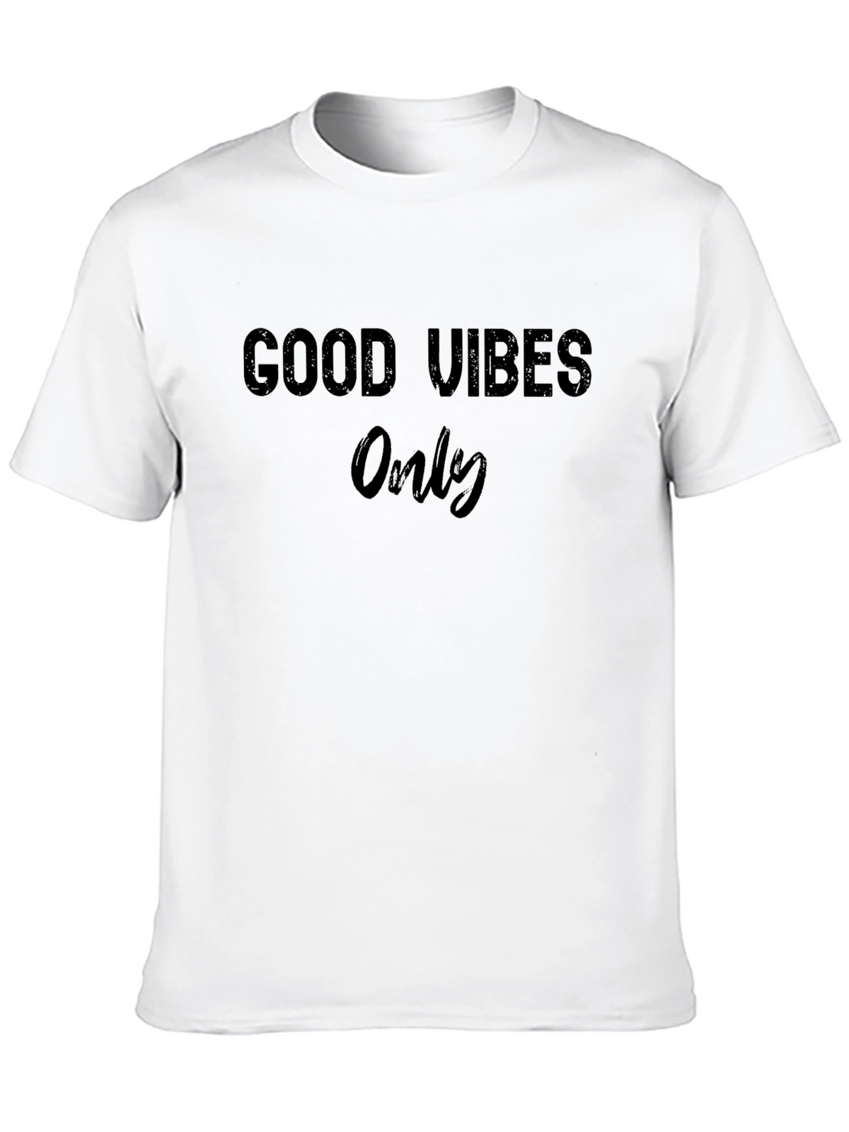 Good Vibes Only Black Graphic T-Shirt