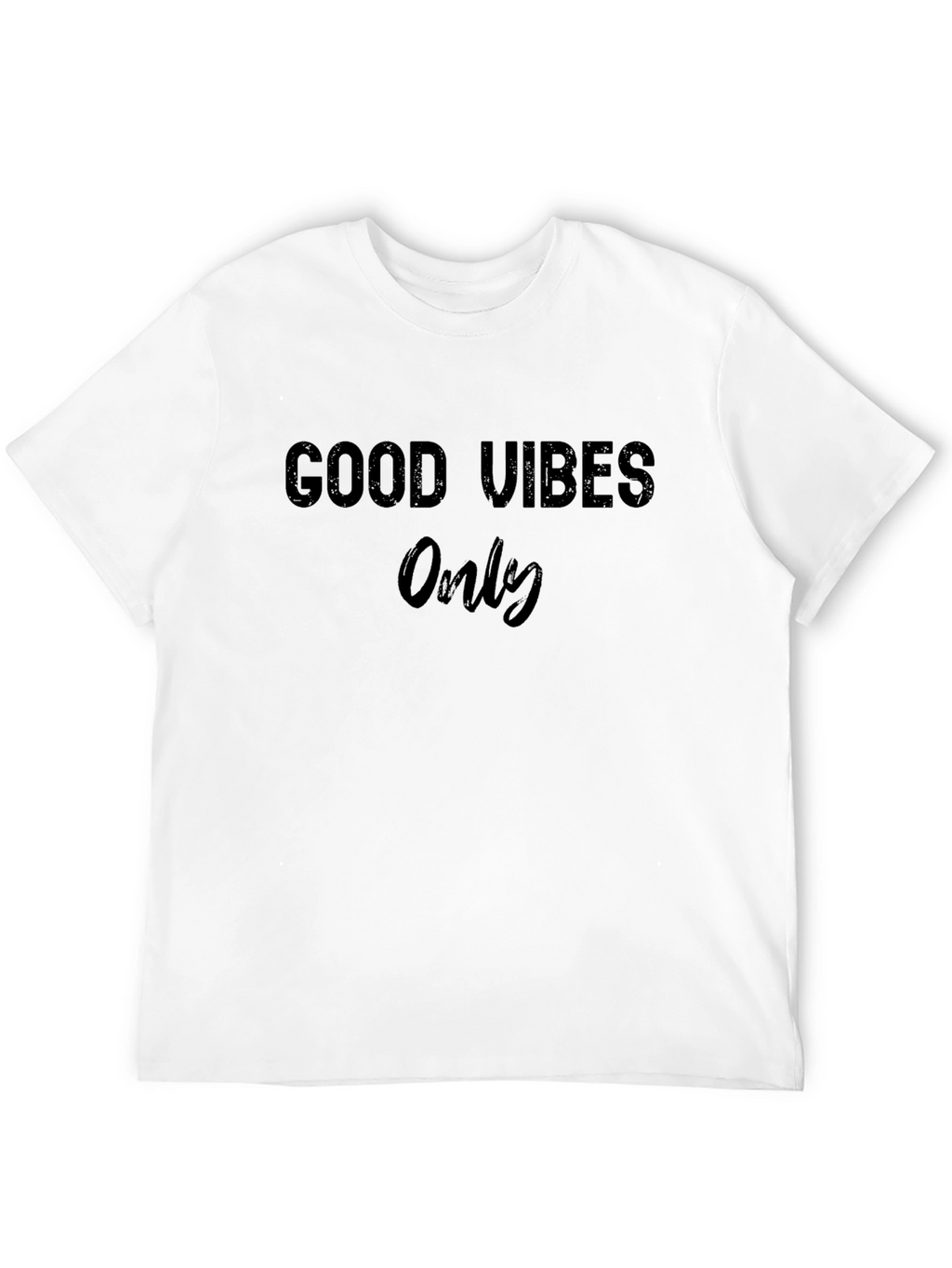 Good Vibes Only Black Graphic T-Shirt
