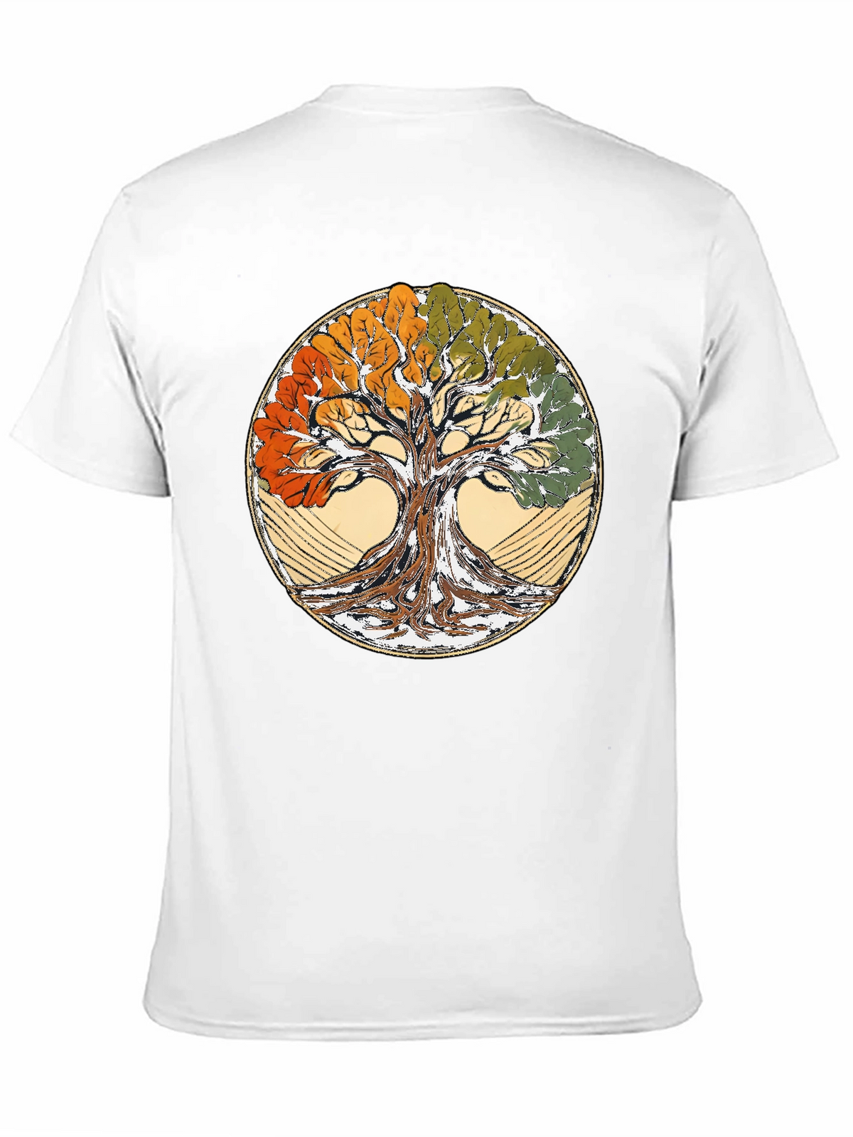 Four Seasons Tree of Life Black T-Shirt