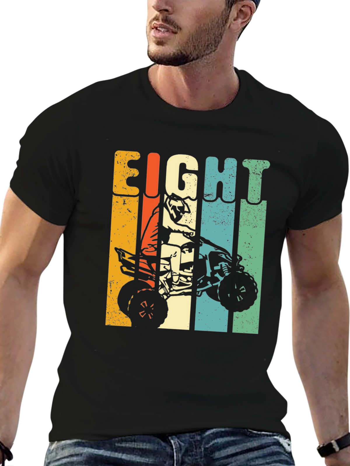 Eight Birthday ATV Rider Kids T-Shirt
