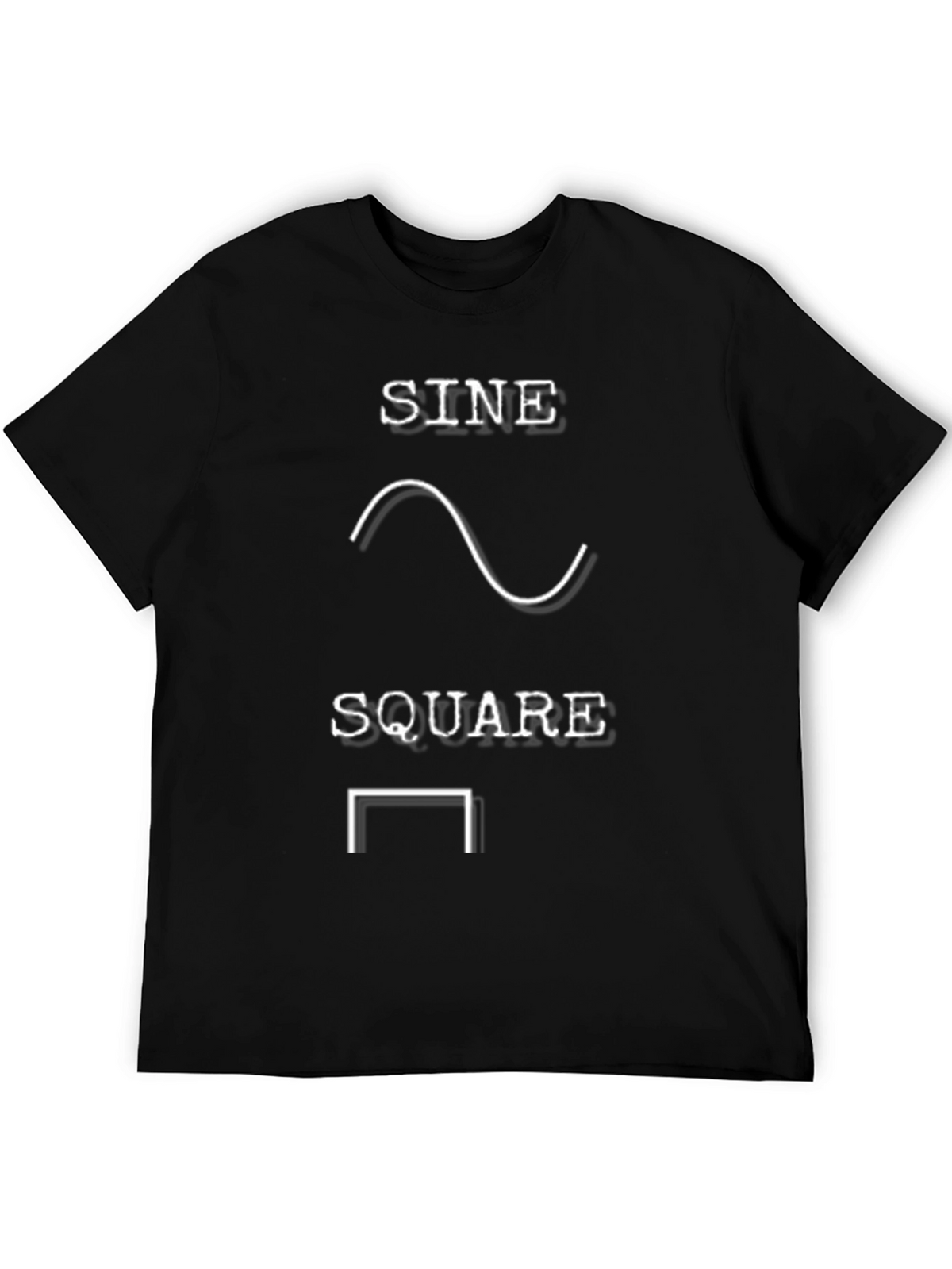 Sine Square Wave Graphic Mens T-Shirt