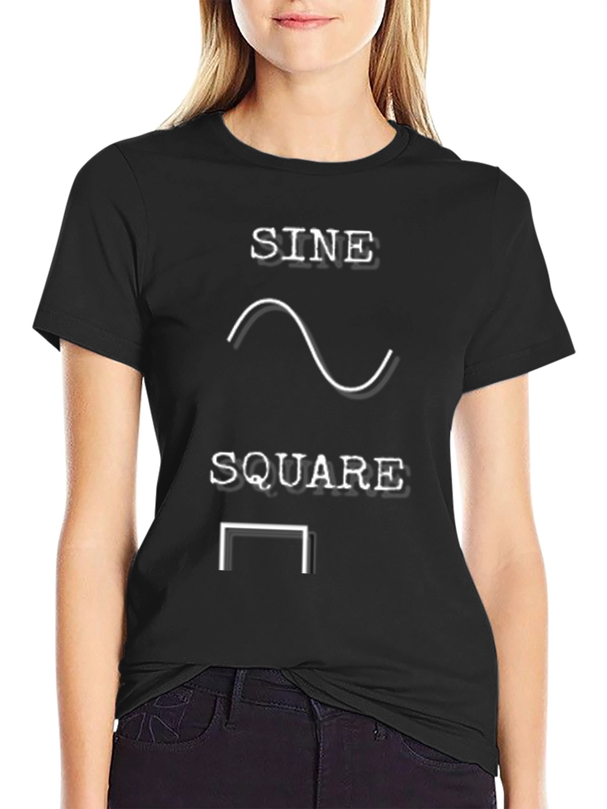 Sine Square Wave Graphic Mens T-Shirt