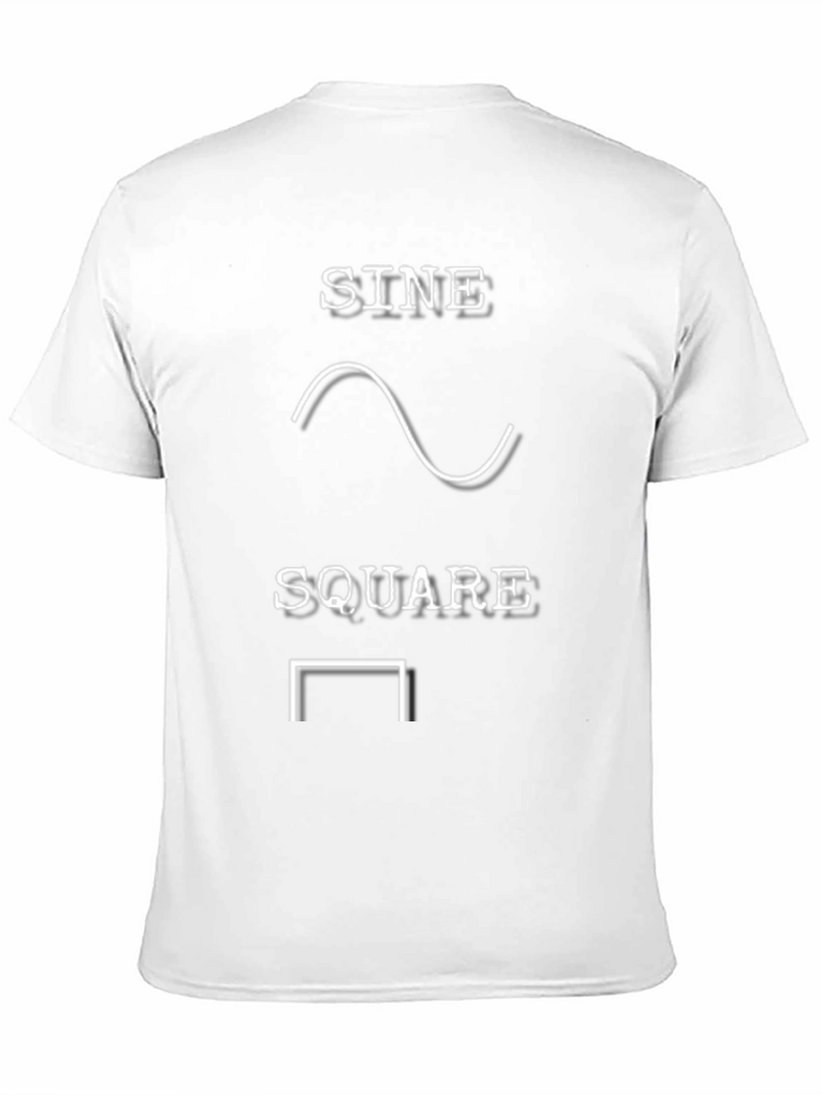 Sine Square Wave Graphic Mens T-Shirt