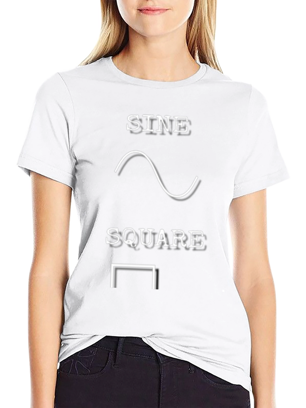 Sine Square Wave Graphic Mens T-Shirt