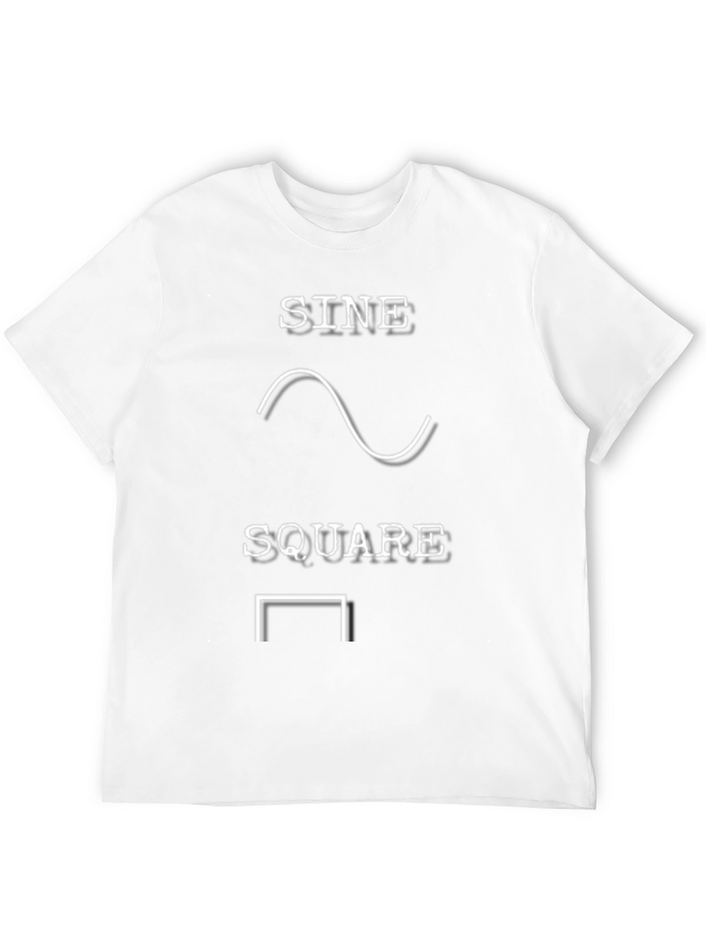 Sine Square Wave Graphic Mens T-Shirt
