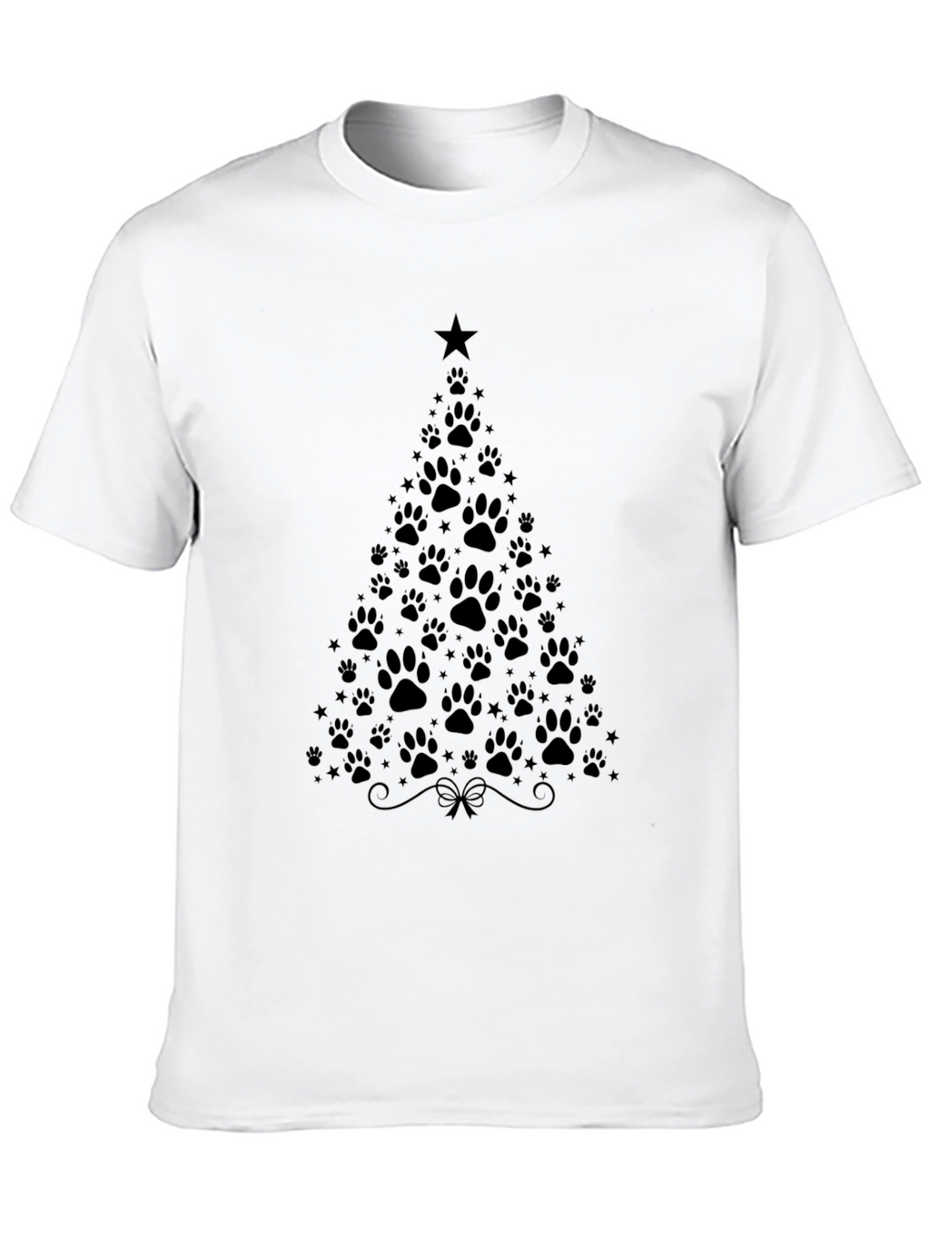 Paw Print Christmas Tree T-Shirt